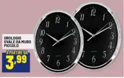 Risparmio Casa Orologio ovale da muro piccolo offerta