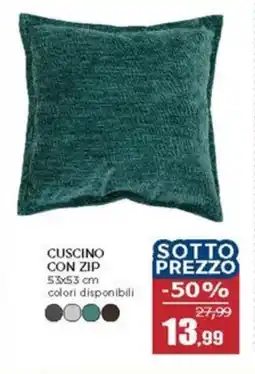 Happy Casa Cuscino con zip 53x53 cm offerta