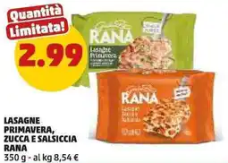 PENNY Lasagne primavera, zucca e salsiccia RANA offerta