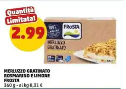 PENNY Merluzzo gratinato rosmarino e limone FROSTA offerta