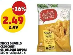 PENNY Sticks di pollo croccanti GLI ALLEGRI SAPORI offerta