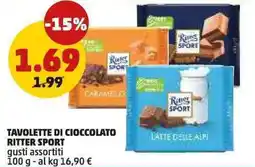 PENNY Tavolette di cioccolato RITTER SPORT offerta