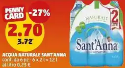 PENNY Acqua naturale SANT'ANNA offerta