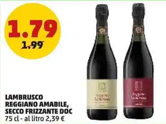 PENNY Lambrusco reggiano amabile, secco frizzante DOC offerta