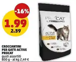 PENNY Croccantini per gatti active PROCAT offerta