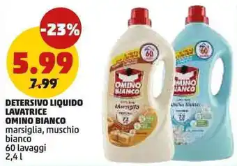 PENNY Detersivo liquido lavatrice OMINO BIANCO offerta
