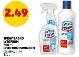 PENNY Spray bagno - pavimenti LYSOFORM offerta