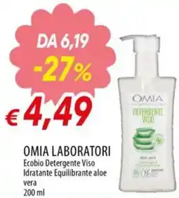 IperFamila OMIA LABORATORI Ecobio Detergente Viso Idratante Equilibrante aloe vera offerta