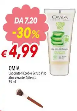 IperFamila OMIA Laboratori Ecobio Scrub Viso aloe vera del Salento offerta