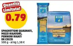 PENNY Spaghettoni quadrati, mezzi rigatoni, pennoni rigati DE CECCO offerta