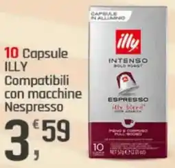 Supermercati Dok 10 Capsule ILLY Compatibili con macchine Nespresso offerta