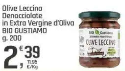 Supermercati Dok Olive Leccino Denocciolate in Extra Vergine d'Oliva BIO GUSTIAMO offerta
