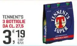 Supermercati Dok Tennent's 3 bottiglie offerta