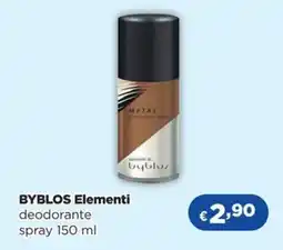 La Saponeria BYBLOS Elementi deodorante spray offerta