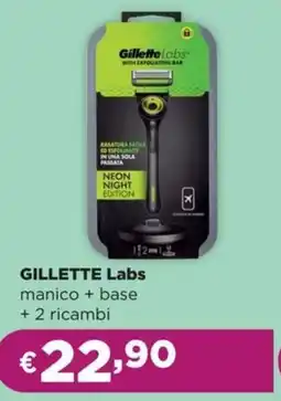 La Saponeria GILLETTE Labs manico + base + 2 ricambi offerta