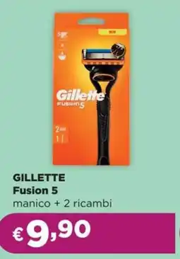 La Saponeria GILLETTE Fusion 5 manico + 2 ricambi offerta