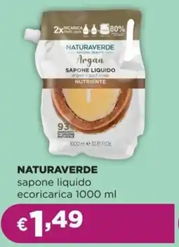 La Saponeria NATURAVERDE sapone liquido ecoricarica offerta