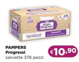 La Saponeria PAMPERS Progressi salviette 378 pezzi offerta