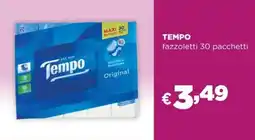 La Saponeria TEMPO fazzoletti 30 pacchetti offerta