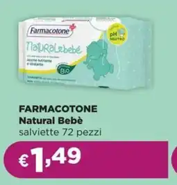 La Saponeria FARMACOTONE Natural Bebè salviette 72 pezzi offerta