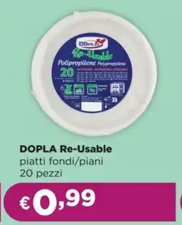 La Saponeria DOPLA Re-Usable piatti fondi/piani 20 pezzi offerta