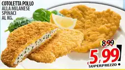 Il Genio Supermercato Cotoletta pollo alla milanese spinaci offerta