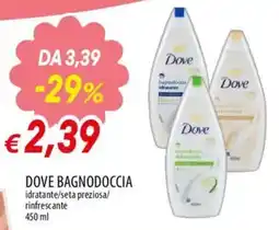 IperFamila DOVE bagnodoccia idratante/seta preziosa/ rinfrescante offerta