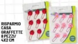 Risparmio Casa Risparmio casa graffette 8 pezzi/4x2 cm offerta
