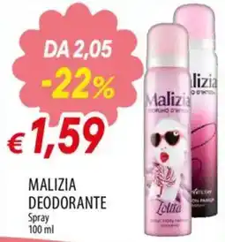 IperFamila MALIZIA Deodorante Spray offerta