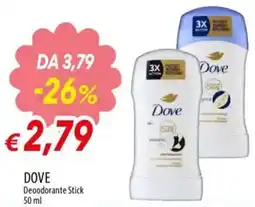 IperFamila DOVE Deodorante Stick offerta