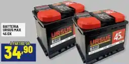Risparmio Casa Batteria ursus max 45 dx offerta