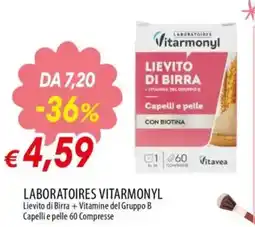 IperFamila LABORATOIRES VITARMONYL Lievito di Birra + Vitamine del Gruppo B Capelli e pelle 60 Compresse offerta