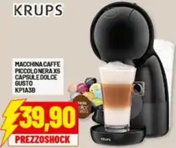 Risparmio Casa KRUPS MACCHINA CAFFE PICCOLO NERA XS CAPSULE DOLCE GUSTO KP1A3B offerta