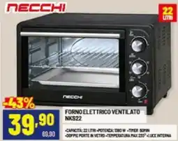 Risparmio Casa NECCHI FORNO ELETTRICO VENTILATO NKS22 offerta