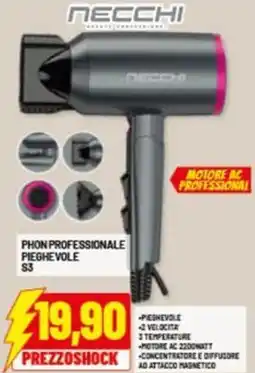 Risparmio Casa NECCHI PHON PROFESSIONALE PIEGHEVOLE S3 offerta