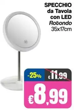 Franzy's SPECCHIO da Tavola con LED Rotondo offerta