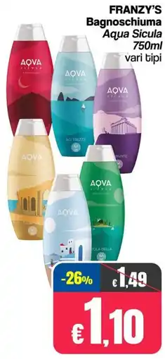 Franzy's FRANZY'S Bagnoschiuma Aqua Sicula offerta