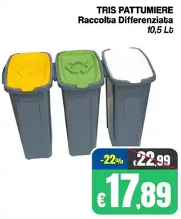 Franzy's TRIS PATTUMIERE Raccolta Differenziata offerta