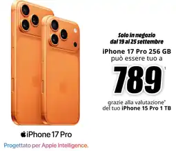 MediaWorld Apple iPhone 17 Pro offerta