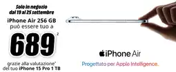MediaWorld Apple iPhone Air 256 GB offerta