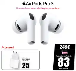 MediaWorld Apple AirPods Pro3 offerta