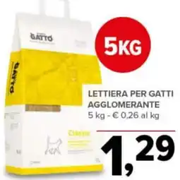 Todis Lettiera per gatti agglomerante offerta