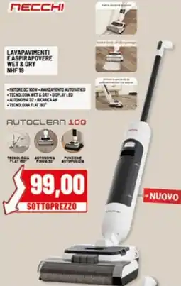 Risparmio Casa NECCHI LAVAPAVIMENTI E ASPIRAPOVERE WET & DRY NHF 19 offerta