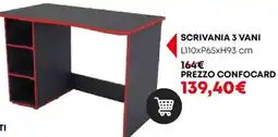 Conforama Scrivania 3 vani offerta