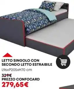 Conforama Letto singolo con secondo letto estraibile offerta