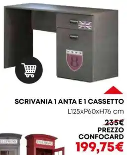 Conforama Scrivania 1 anta e 1 cassetto offerta