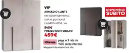 Conforama Vip armadio 4 ante offerta