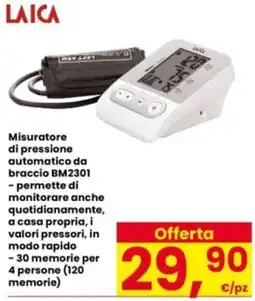 Interspar LAICA Misuratore di pressione automatico da braccio BM2301 offerta