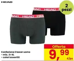 Interspar HEAD Confezione 2 boxer uomo offerta