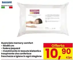 Interspar bassetti Guanciale memory comfort offerta